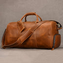 Natural Cowskin Travel Bags Waterproof Men's Leather Bag 55cm Natural Cowskin Travel Bags Waterproof Men's Leather Bag 55cm