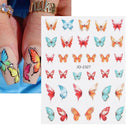 Butterfly and Fruit Nail Sticker Set with 5D Floral Designs Butterfly and Fruit Nail Sticker Set with 5D Floral Designs