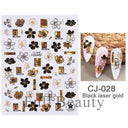 Fantasy Butterfly Nail Decals - Silver Holographic Flames Fantasy Butterfly Nail Decals - Silver Holographic Flames