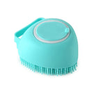Dog Bath Massage Gloves Silicone Brush with Shampoo Box Dog Bath Massage Gloves Silicone Brush with Shampoo Box