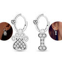 Zircon Heart Shaped Silver Earrings Elegant Gift for Women Zircon Heart Shaped Silver Earrings Elegant Gift for Women