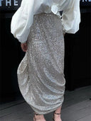 Sequin Maxi Skirt Glamorous High Waist Glitter Elegance Sequin Maxi Skirt Glamorous High Waist Glitter Elegance