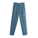 Vintage High Waist Zipper Fly Trousers for Stylish Women Vintage High Waist Zipper Fly Trousers for Stylish Women