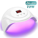 72W UV Nail Lamp With 24 LEDs Nail Dryer And Timer 72W UV Nail Lamp With 24 LEDs Nail Dryer And Timer