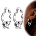 Zircon Heart Shaped Silver Earrings Elegant Gift for Women Zircon Heart Shaped Silver Earrings Elegant Gift for Women