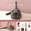 JIAERDI Plush Cat Shoulder Bag For Women Design Trendy JIAERDI Plush Cat Shoulder Bag For Women Design Trendy