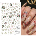 Butterfly and Fruit Nail Sticker Set with 5D Floral Designs Butterfly and Fruit Nail Sticker Set with 5D Floral Designs
