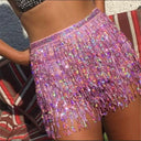 Nightclub Sparkling Sequin Tassel Skirt for Festival Fashion Nightclub Sparkling Sequin Tassel Skirt for Festival Fashion