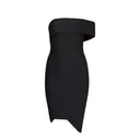 Spring White Bandage Dress Chic Side-Slit Party Outfit Spring White Bandage Dress Chic Side-Slit Party Outfit