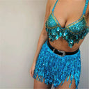 Nightclub Sparkling Sequin Tassel Skirt for Festival Fashion Nightclub Sparkling Sequin Tassel Skirt for Festival Fashion