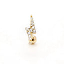 Moon Stud Earring Sterling Silver Jewelry With Zircon Glam Moon Stud Earring Sterling Silver Jewelry With Zircon Glam