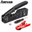AMPCOM Ethernet Cable Crimper Professional Pass Through Tool AMPCOM Ethernet Cable Crimper Professional Pass Through Tool