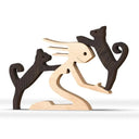 Personalized Hand Carved Dog Family Figurine For Pet Lovers Personalized Hand Carved Dog Family Figurine For Pet Lovers
