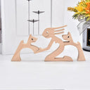 Personalized Hand Carved Dog Family Figurine For Pet Lovers Personalized Hand Carved Dog Family Figurine For Pet Lovers