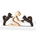 Personalized Hand Carved Dog Family Figurine For Pet Lovers Personalized Hand Carved Dog Family Figurine For Pet Lovers