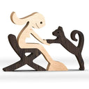 Personalized Hand Carved Dog Family Figurine For Pet Lovers Personalized Hand Carved Dog Family Figurine For Pet Lovers