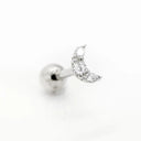 Moon Stud Earring: Elegant Silver Jewelry with Zircon Glam Moon Stud Earring: Elegant Silver Jewelry with Zircon Glam