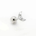 Moon Stud Earring Sterling Silver Jewelry With Zircon Glam Moon Stud Earring Sterling Silver Jewelry With Zircon Glam