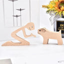 Personalized Hand Carved Dog Family Figurine For Pet Lovers Personalized Hand Carved Dog Family Figurine For Pet Lovers