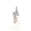 Moon Stud Earring Sterling Silver Jewelry With Zircon Glam Moon Stud Earring Sterling Silver Jewelry With Zircon Glam