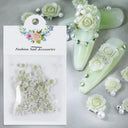 Acrylic Flower Nail Art Set Sparkling Rhinestones Gems Kit Acrylic Flower Nail Art Set Sparkling Rhinestones Gems Kit