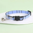 Adjustable Cat Collar With Bell Cotton Security Snap Adjustable Cat Collar With Bell Cotton Security Snap
