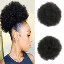 Afro Puff Kinky Curly Ponytail Hairpiece Clip-In Extensions Afro Puff Kinky Curly Ponytail Hairpiece Clip-In Extensions