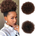 Afro Puff Kinky Curly Ponytail Hairpiece Clip-In Extensions Afro Puff Kinky Curly Ponytail Hairpiece Clip-In Extensions