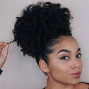 Afro Puff Kinky Curly Ponytail Hairpiece Clip-In Extensions Afro Puff Kinky Curly Ponytail Hairpiece Clip-In Extensions