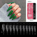 Almond French Coffin Acrylic False Nails Set Enhance Aesthetics Almond French Coffin Acrylic False Nails Set Enhance Aesthetics