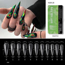 Almond French Coffin Acrylic False Nails Set Enhance Aesthetics Almond French Coffin Acrylic False Nails Set Enhance Aesthetics