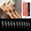 Almond French Coffin Acrylic False Nails Set Enhance Aesthetics Almond French Coffin Acrylic False Nails Set Enhance Aesthetics