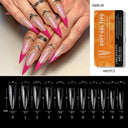 Almond French Coffin Acrylic False Nails Set Enhance Aesthetics Almond French Coffin Acrylic False Nails Set Enhance Aesthetics