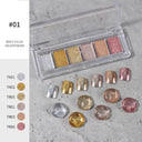 Aurora Holographic Nail Glitter Powder Kit for UV Gel Art Aurora Holographic Nail Glitter Powder Kit for UV Gel Art