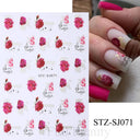 Autumn Splendor Nail Art Stickers Gold Leaf Floral Designs Autumn Splendor Nail Art Stickers Gold Leaf Floral Designs