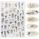 Autumn Splendor Nail Art Stickers Gold Leaf Floral Designs Autumn Splendor Nail Art Stickers Gold Leaf Floral Designs