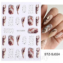 Autumn Splendor Nail Art Stickers Gold Leaf Floral Designs Autumn Splendor Nail Art Stickers Gold Leaf Floral Designs