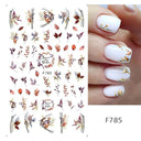 Autumn Splendor Nail Art Stickers Gold Leaf Floral Designs Autumn Splendor Nail Art Stickers Gold Leaf Floral Designs