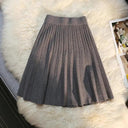 Autumn Winter Knitted Elastic High Waist A Line Mini Skirts Autumn Winter Knitted Elastic High Waist A Line Mini Skirts