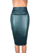Back Split Black PU Leather Pencil Skirt - Sexy High Waist Back Split Black PU Leather Pencil Skirt - Sexy High Waist