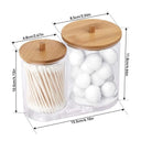 Bamboo Makeup Swabs & Cotton Pads Holder Elegant Organizer Bamboo Makeup Swabs & Cotton Pads Holder Elegant Organizer