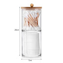 Bamboo Makeup Swabs & Cotton Pads Holder Elegant Organizer Bamboo Makeup Swabs & Cotton Pads Holder Elegant Organizer