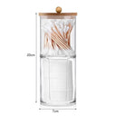 Bamboo Makeup Swabs and Cotton Pads Holder Organizer Elegant Bamboo Makeup Swabs and Cotton Pads Holder Organizer Elegant