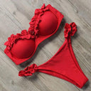 Bandeau Bikini Swimwear Women Sexy Thong Ruffle Set 2021 Bandeau Bikini Swimwear Women Sexy Thong Ruffle Set 2021