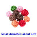 Bird Rattan Ball Toy For Small Pets Colorful Chew Toy Bird Rattan Ball Toy For Small Pets Colorful Chew Toy