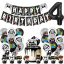Black And White Video Games Theme Birthday Tableware Set Black And White Video Games Theme Birthday Tableware Set