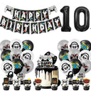 Black And White Video Games Theme Birthday Tableware Set Black And White Video Games Theme Birthday Tableware Set