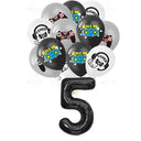 Black And White Video Games Theme Birthday Tableware Set Black And White Video Games Theme Birthday Tableware Set