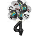 Black And White Video Games Theme Birthday Tableware Set Black And White Video Games Theme Birthday Tableware Set