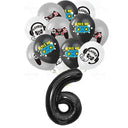 Black And White Video Games Theme Birthday Tableware Set Black And White Video Games Theme Birthday Tableware Set